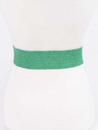 Faux Straw Elastic Belt