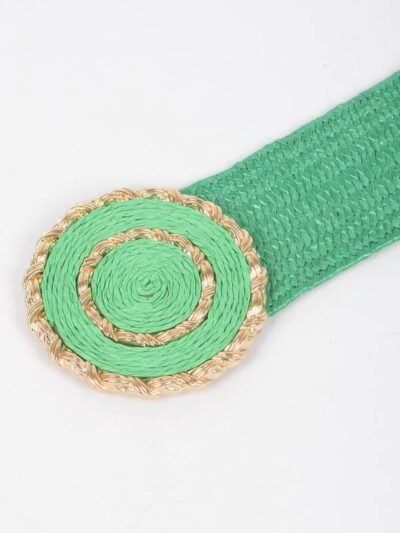 Faux Straw Elastic Belt