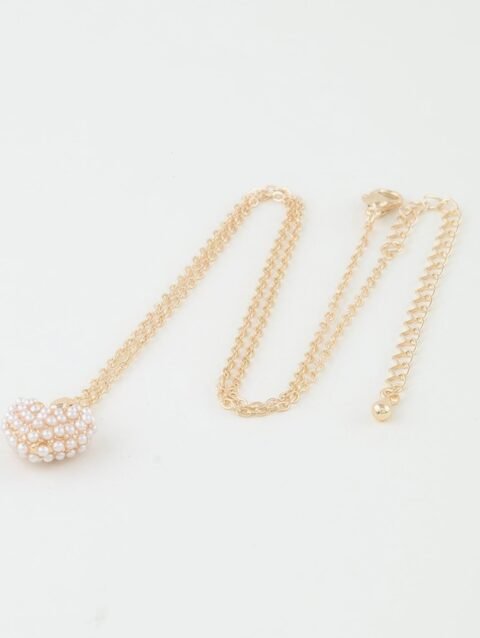 Pearled Heart Pendant Necklace