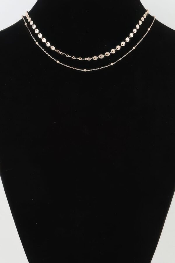 Double Disc Chain Necklace