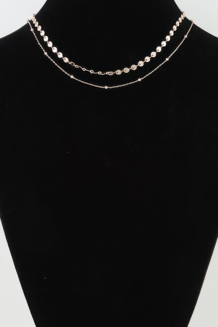 Double Disc Chain Necklace - Image 1