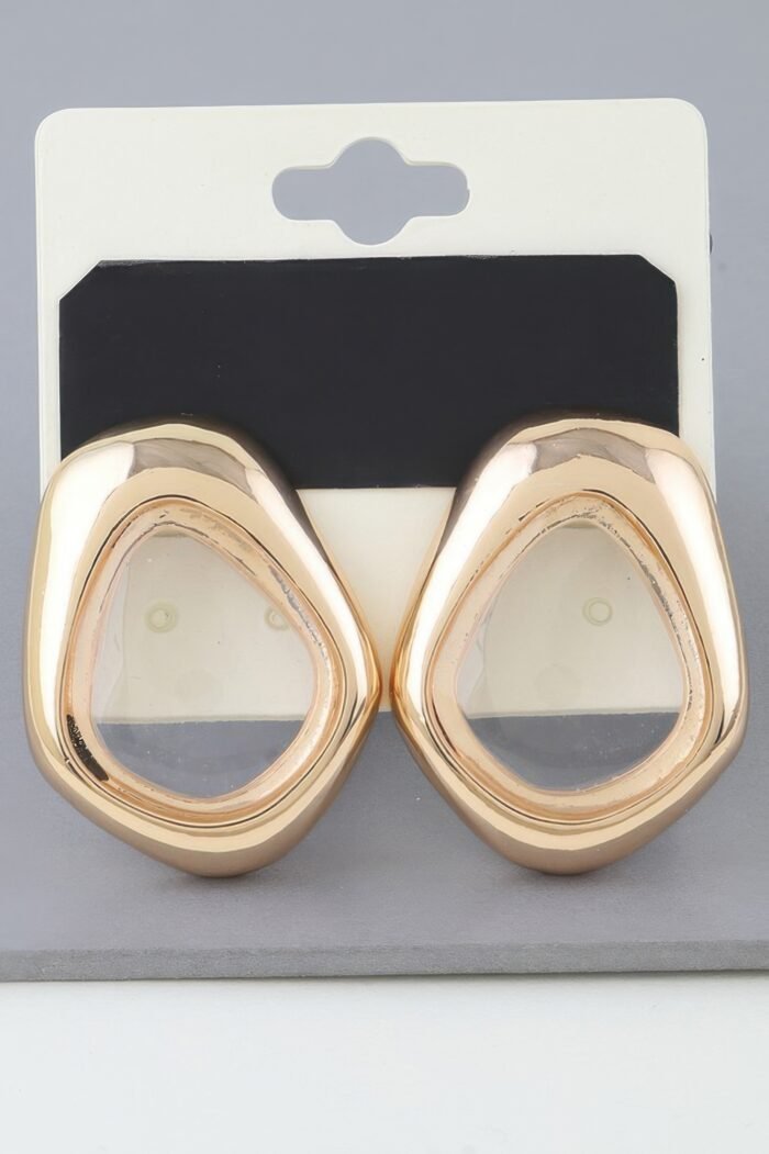 Abstract Transparent Stone Earrings - Image 1