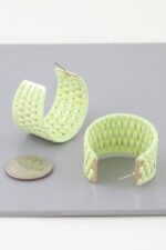 Wide Weaved Hoop Earrings