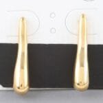 Shiny Bar Teardrop Earrings