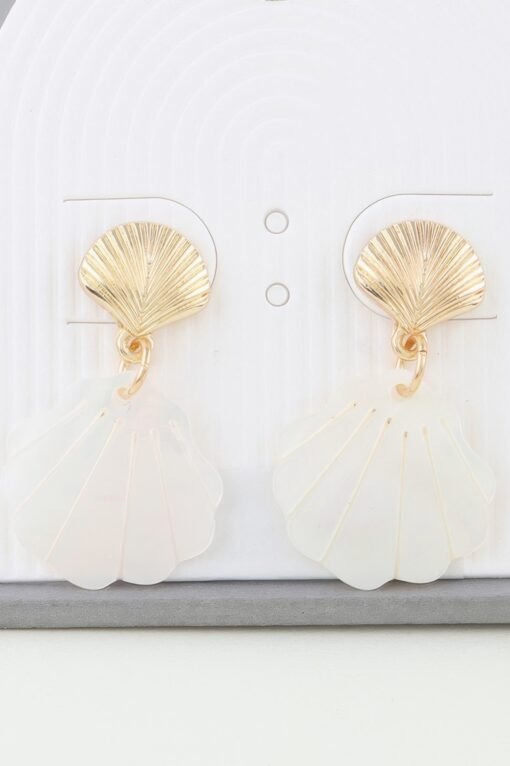 Twin Seashell Drop Earrings
