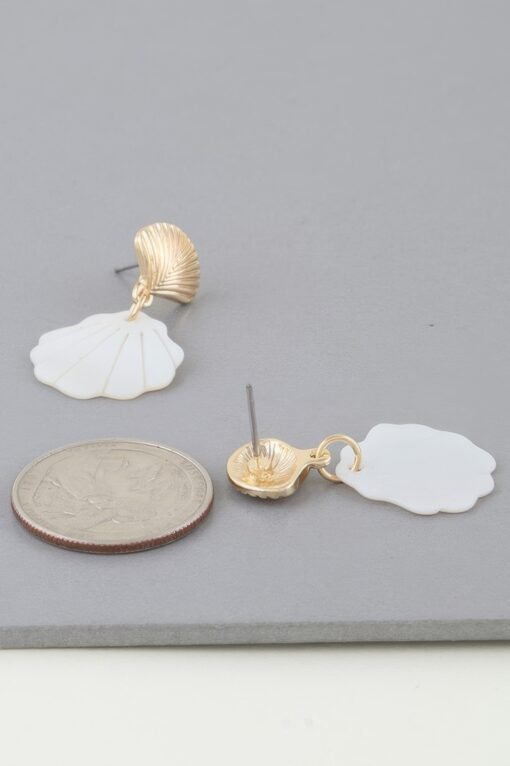Twin Seashell Drop Earrings