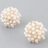 Pearl Cluster Stud Earrings