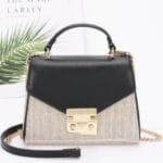 Canvas Top Handle Flap Bag