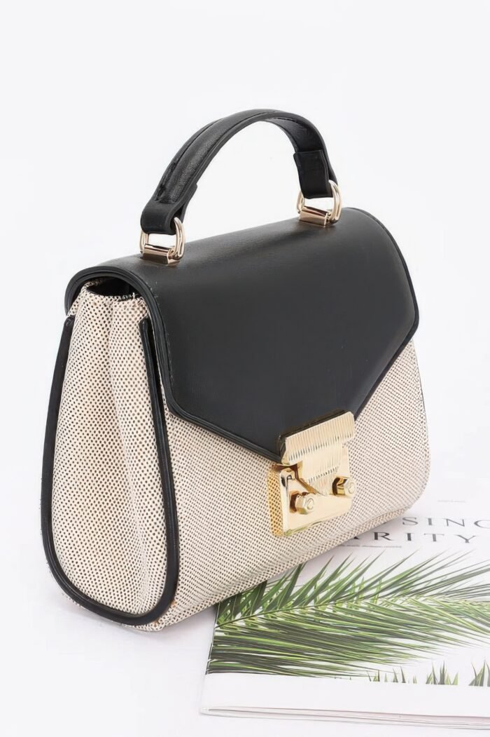 Canvas Top Handle Flap Bag - Image 2