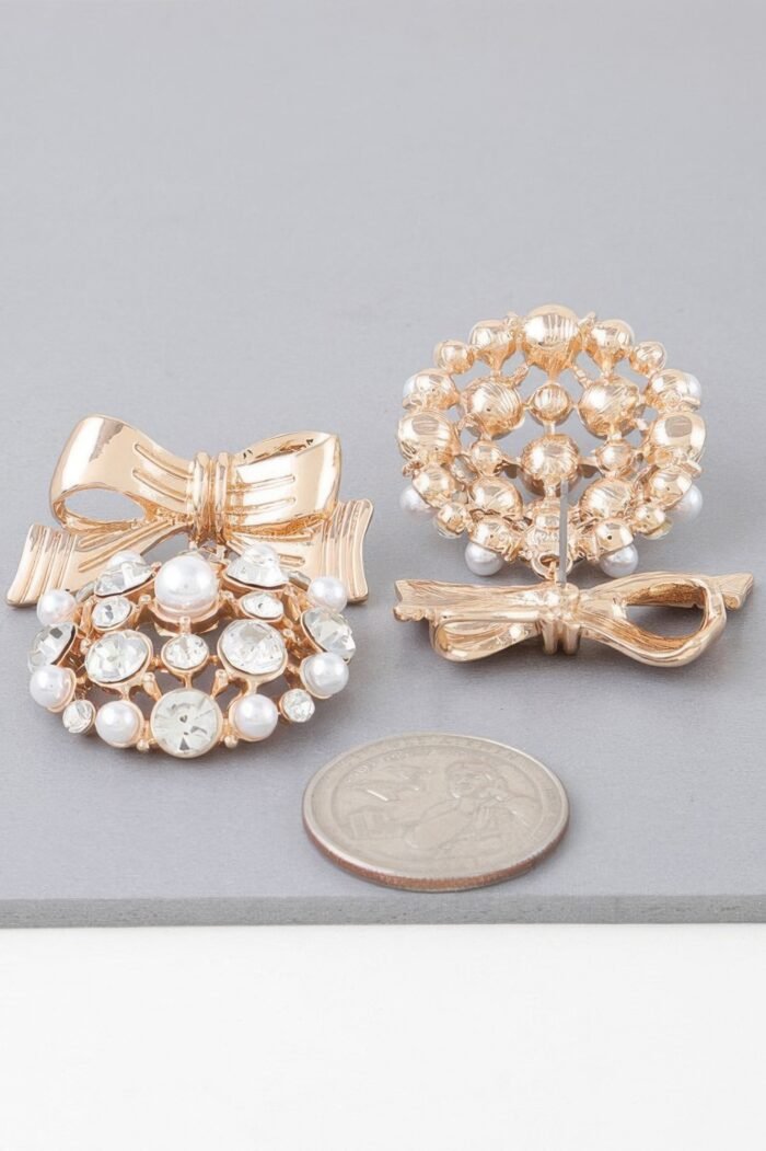 Bejeweled Ribbon Ornament Earrings - Image 4