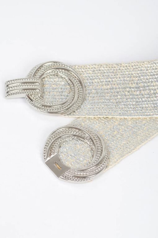 Double Metal Buckle Elastic Belt