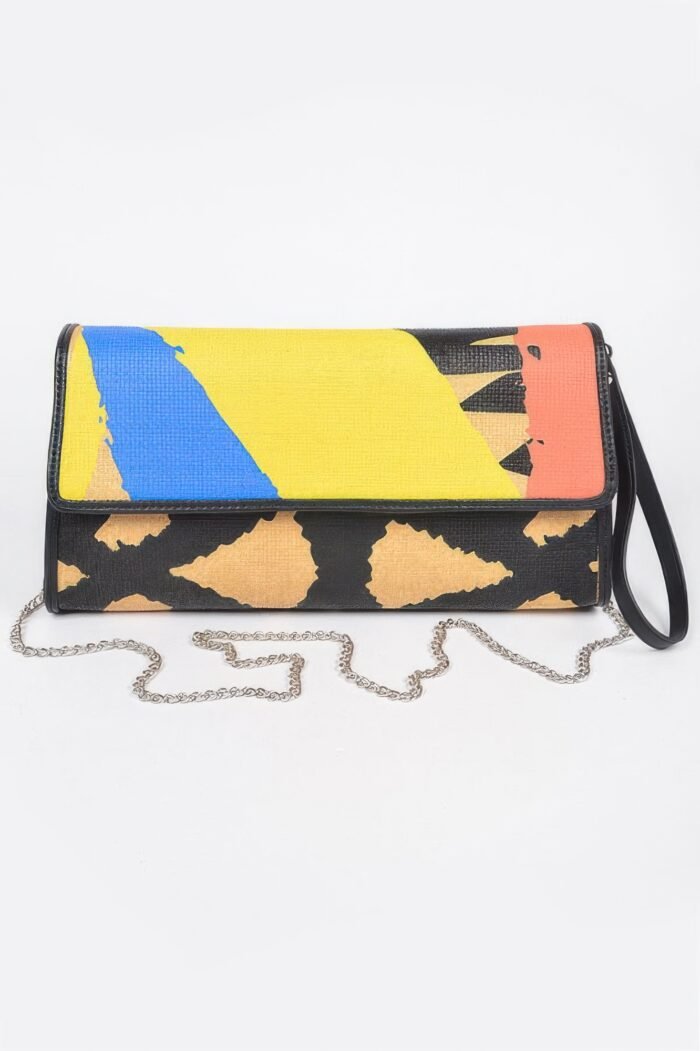 Animal Print Clutch With Color Palette - Image 1
