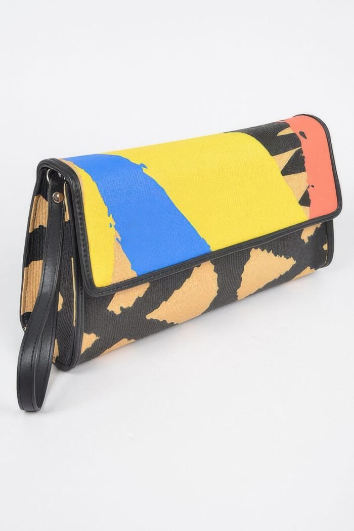Animal Print Clutch With Color Palette - Image 2