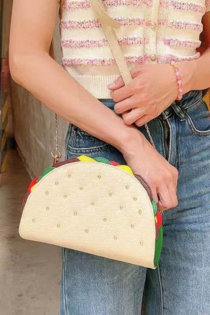 Studded Taco Shape Clutch - Image 1