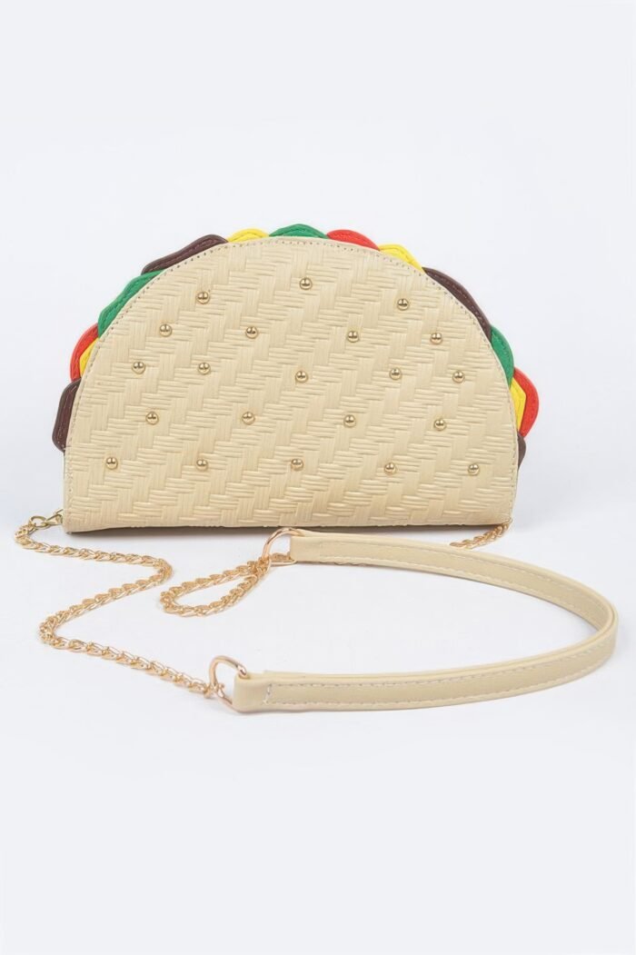 Studded Taco Shape Clutch - Image 2