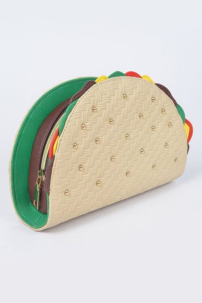 Studded Taco Shape Clutch - Image 3