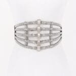 Wide Rhinestone Waist Belt