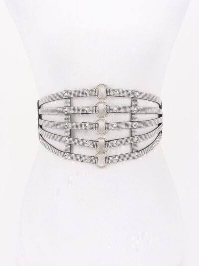Wide Rhinestone Waist Belt