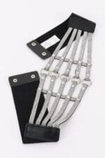 Wide Rhinestone Waist Belt