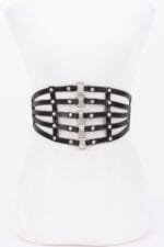 Wide Rhinestone Waist Belt