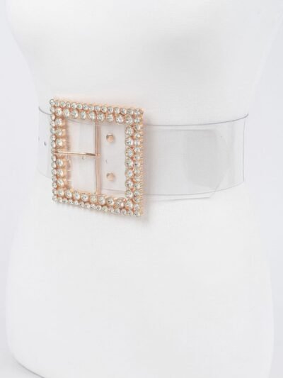Multi Rhinestone Buckle Clear Plus Size Belt Multi Rhinestone Buckle Clear Plus Size Belt