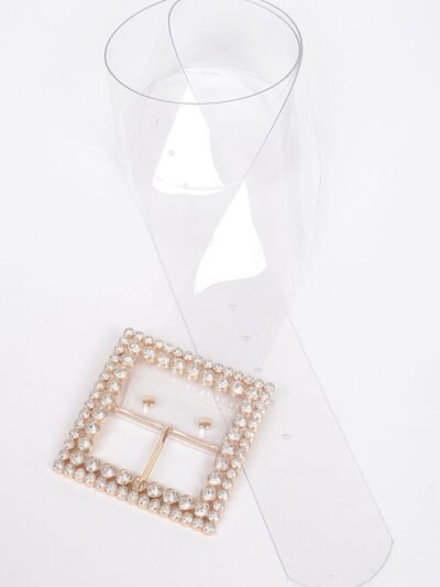 Multi Rhinestone Buckle Clear Plus Size Belt Multi Rhinestone Buckle Clear Plus Size Belt