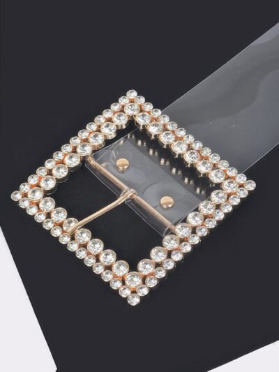 Multi Rhinestone Buckle Clear Plus Size Belt Multi Rhinestone Buckle Clear Plus Size Belt