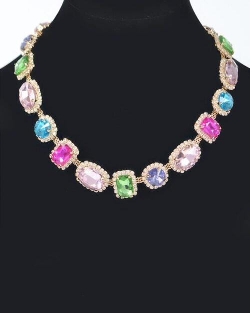 Multi Shape Stone Necklace