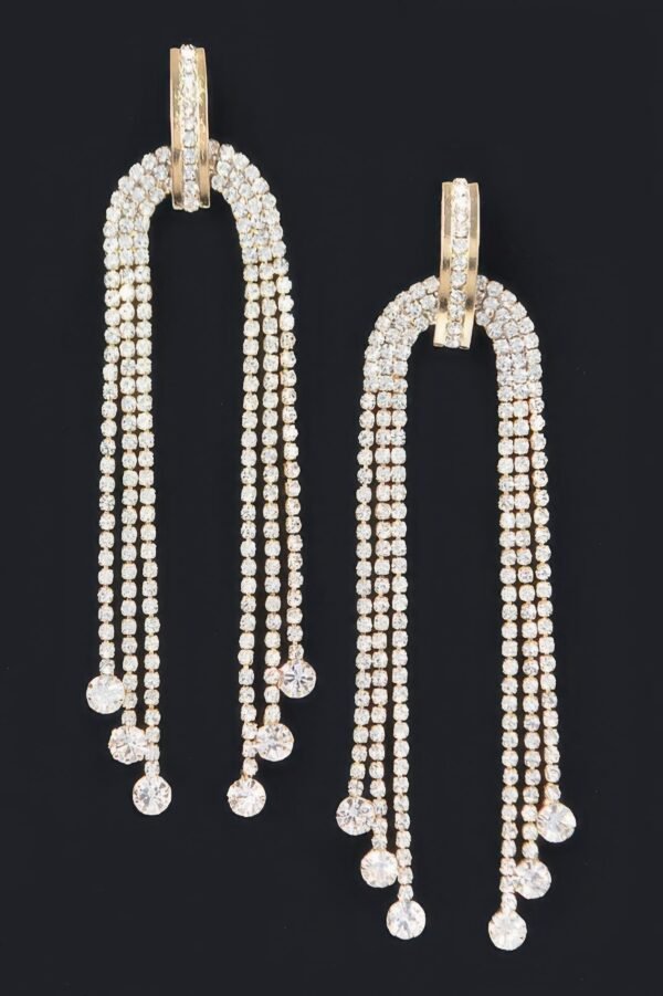 Rhinestone Fringe Earring