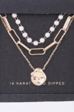 Multi Pendant Link Chain Necklace