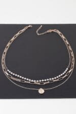 Multi Pendant Link Chain Necklace