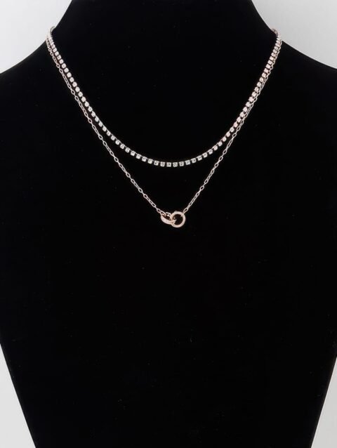 Interlinked Ring Chain Necklace