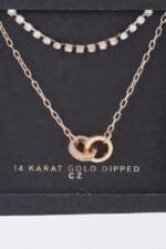 Interlinked Ring Chain Necklace