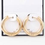 Shiny Modern Hoop Earrings