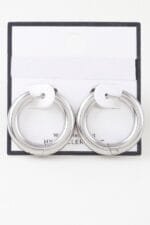 Shiny Modern Hoop Earrings