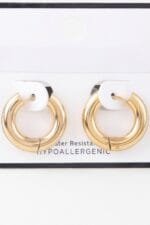 Bulky Shiny Hoop Earrings