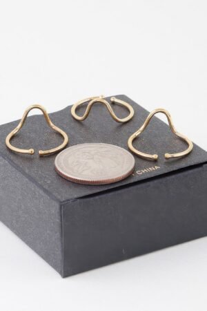 Triple Open Wave Ring Set