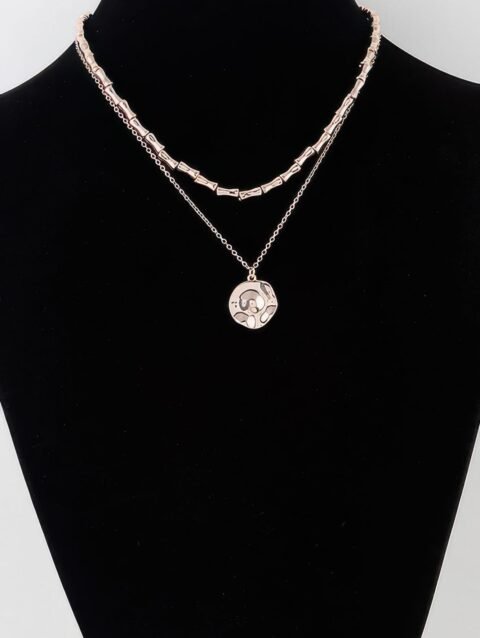 Hammered Plate Chain Necklace