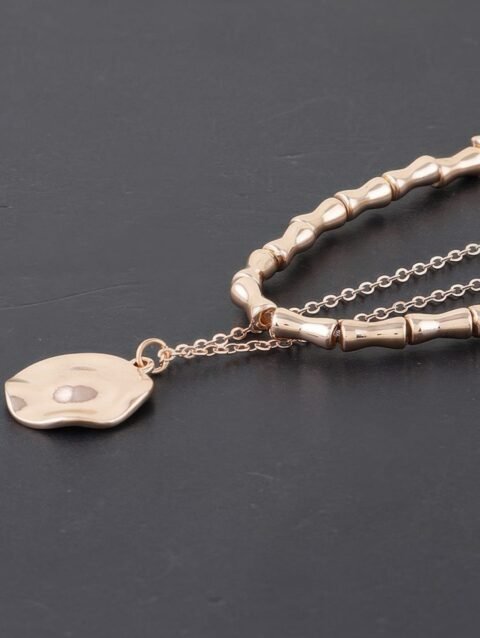 Hammered Plate Chain Necklace