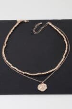 Hammered Plate Chain Necklace