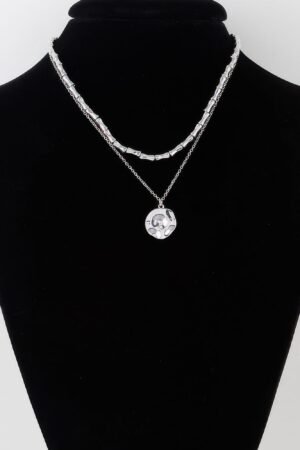 Hammered Plate Chain Necklace
