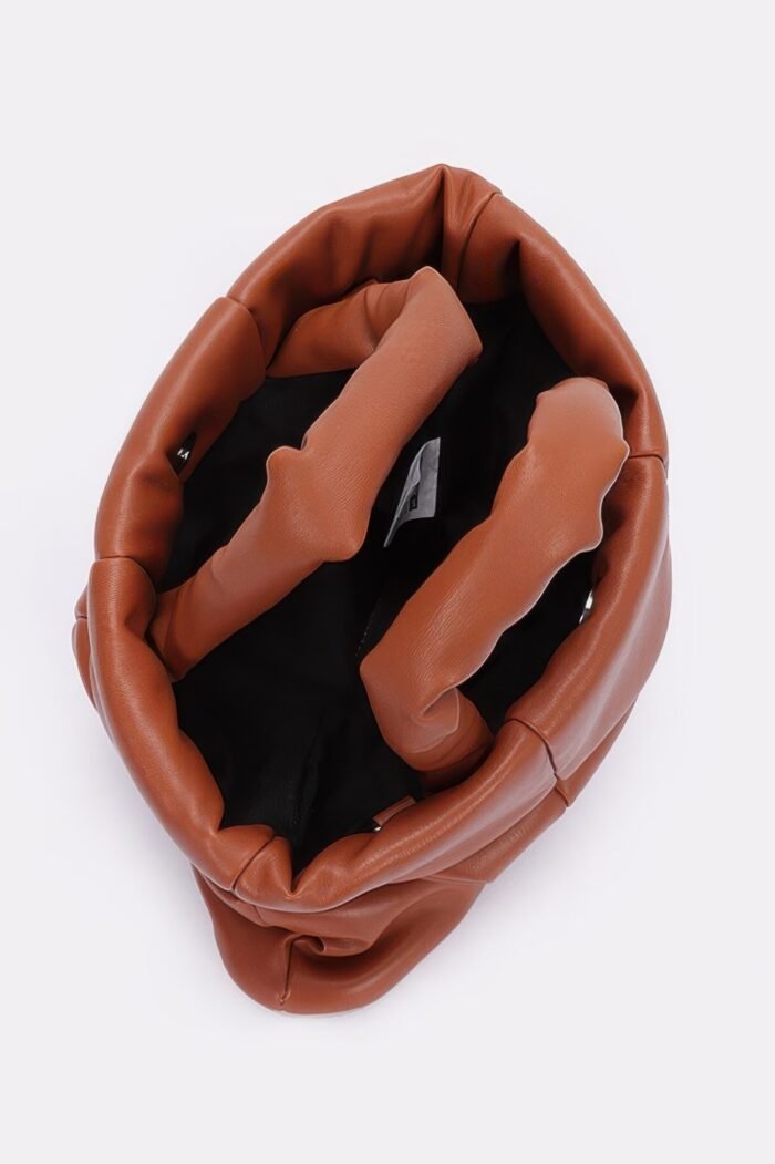 Quilted Faux Leather Padded Tote Bag - Image 5
