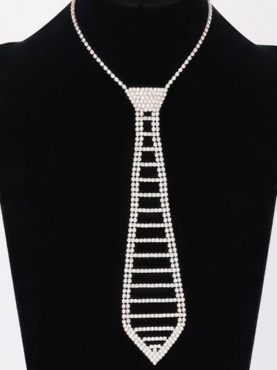 Rhinestone Necktie Necklace Rhinestone Necktie Necklace