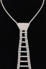 Rhinestone Necktie Necklace