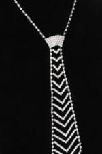 Rhinestone Necktie Necklace