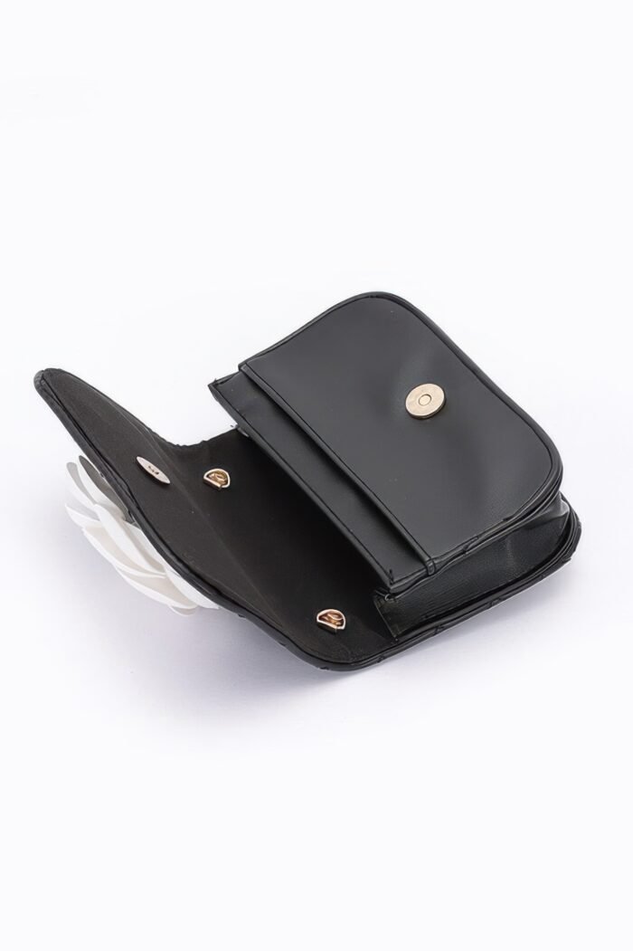 Faux Leather Quilted Flower Beltbag Shoulder Chain - Image 3
