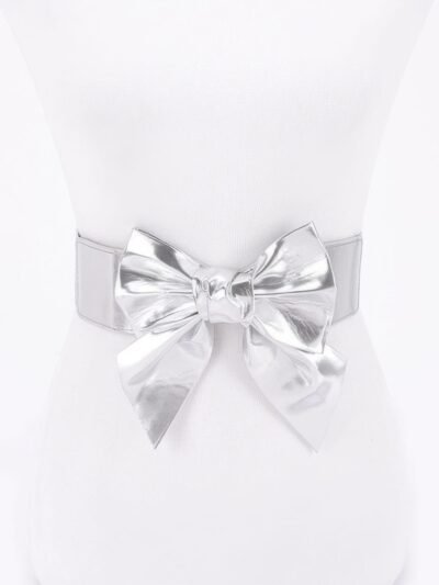 Faux Leather Ribbon Elastic Belt Faux Leather Ribbon Elastic Belt
