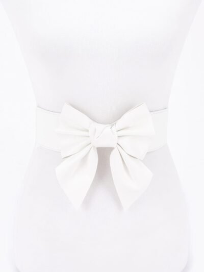 Faux Leather Ribbon Elastic Belt Faux Leather Ribbon Elastic Belt