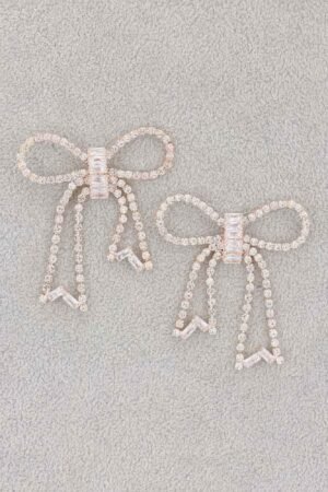 Rhinestone Ribbon Earring