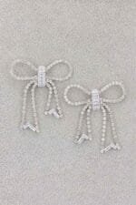 Rhinestone Ribbon Earring